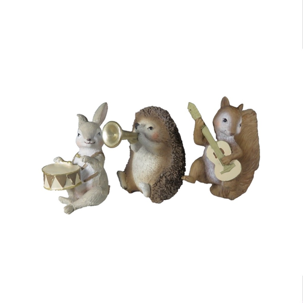 Rachel Ashwell Set Of 3 Musical Woodland Animals Ornaments, NIB - Picture 4 of 9